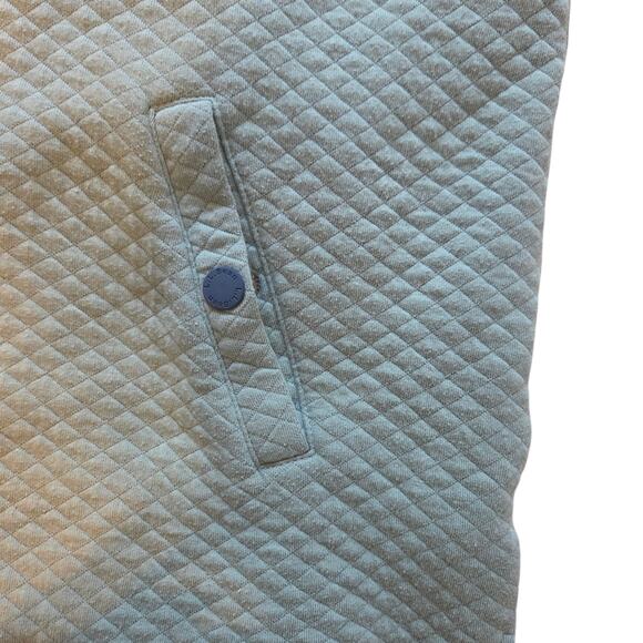 L.L. Bean Quilted Quarter-zip Pullover Mock-neck Green sz XL Snap Close Pocket - Picture 4 of 8